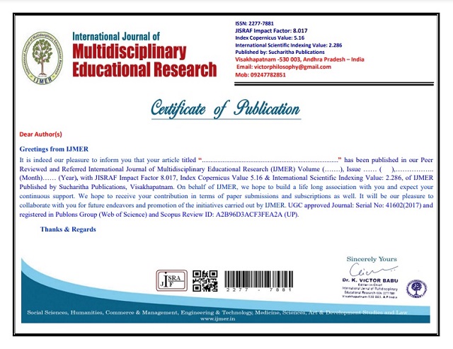 certificate of publication
